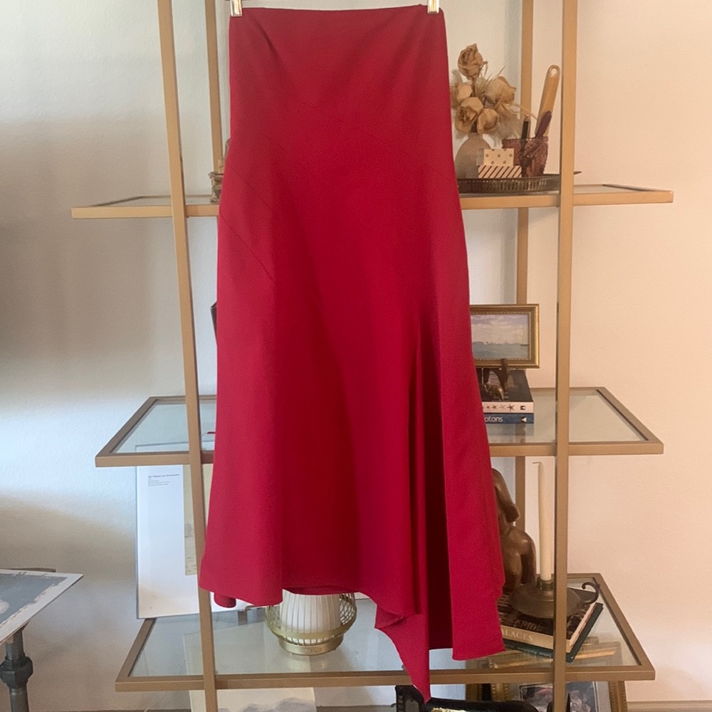 BCBG Maxazria Red Strapless Dresa size 12